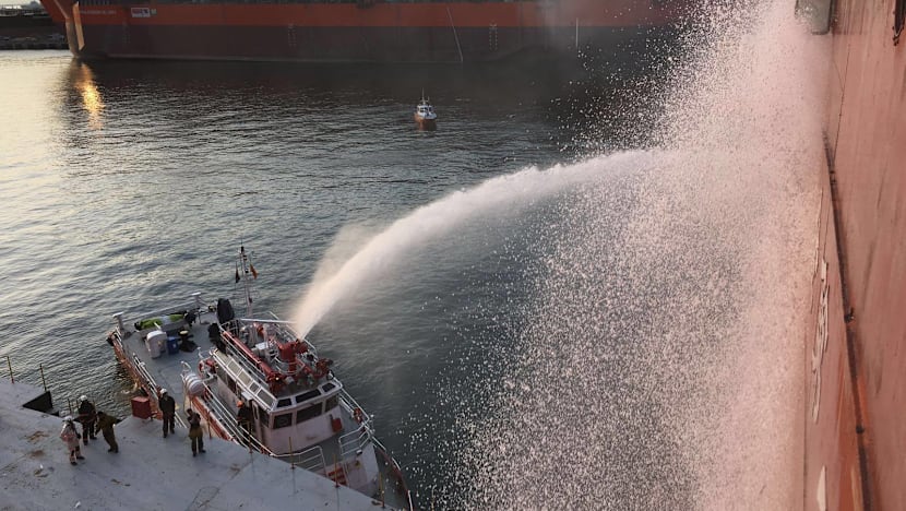 70 SCDF personnel battle 'deep seated fire' at Tuas Boulevard Yard