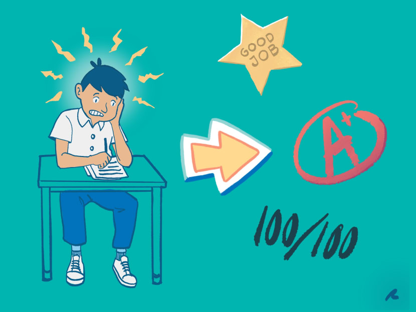 Rather than framing exams as a threat, try to frame them as a challenge, says the author. Rather than framing exams as a threat, try to frame them as a challenge, says the author.