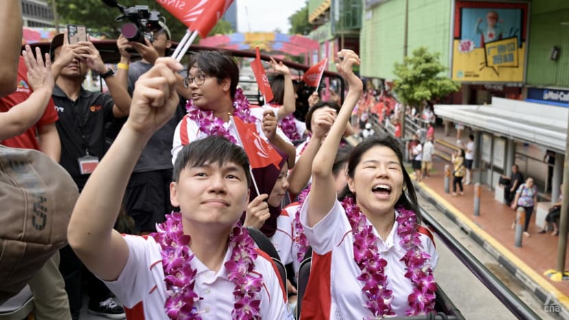 'It really means a lot to us': High spirits as Singapore's Paralympians go on open-top bus parade 'It really means a lot to us': High spirits as Singapore's Paralympians go on open-top bus parade