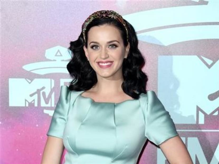In this Nov 10, 2013 file photo, US singer Katy Perry poses at the 2013 MTV Europe Music Awards, in Amsterdam, Netherlands. Photo: AP