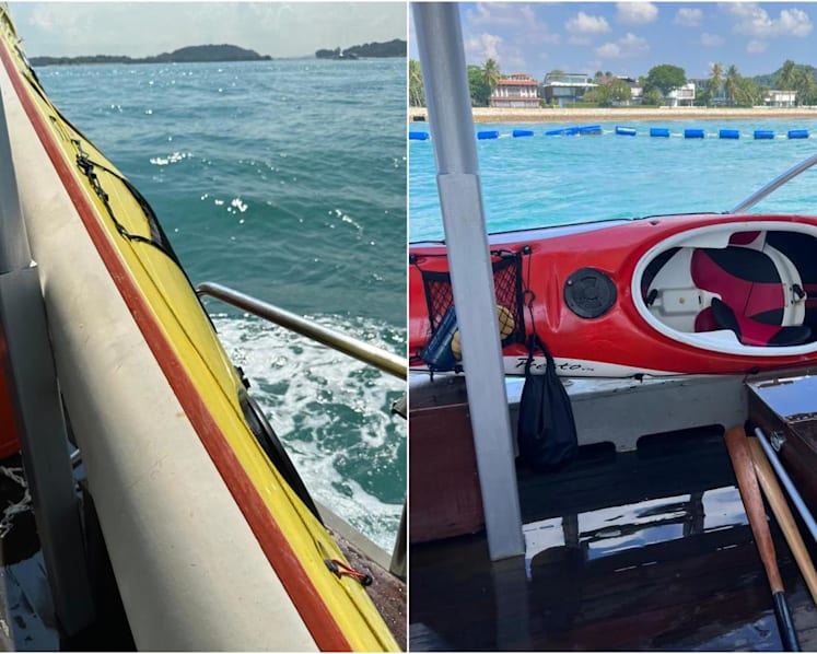Missing kayaker was trying to rescue companion when she was 'swept under' by currents off Sentosa