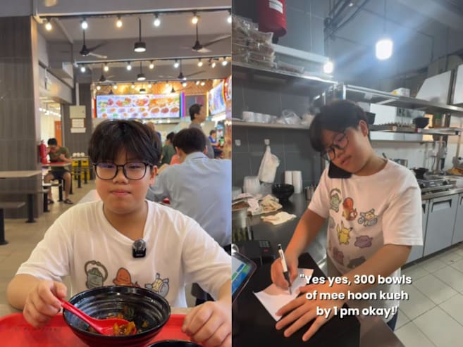 ‘I’m too famous already’: 12-year-old goes viral for promoting his mother's mee hoon kueh stall