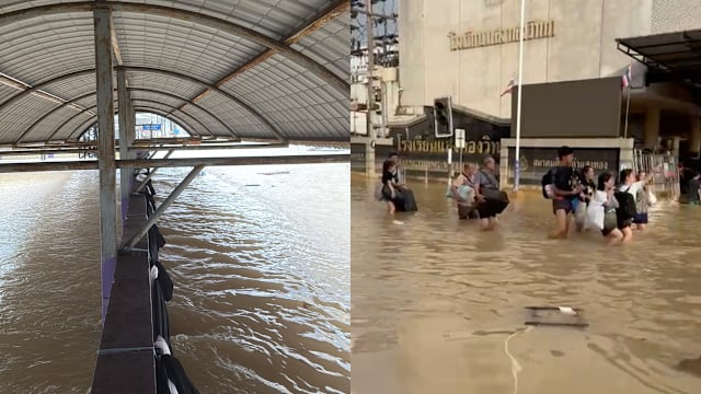 在暴涨洪水中趴栏杆硬撑五小时 返新国人庆幸死里逃生