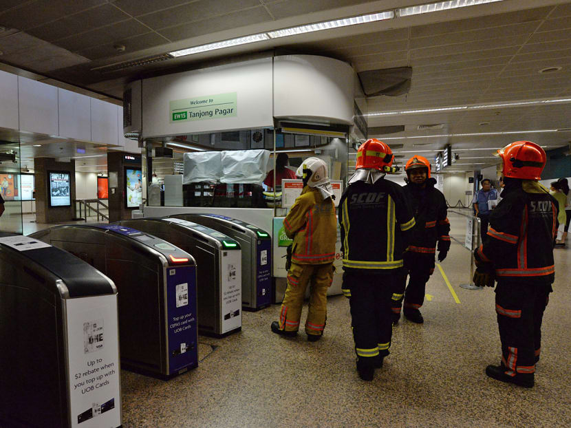 Gas leak from air-con pipe sends smoke into train, MRT station