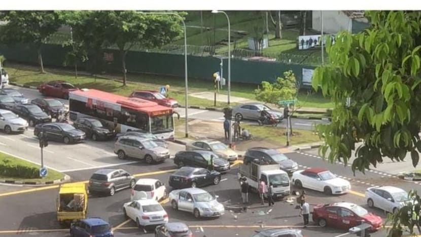 71-year-old woman taken to hospital after four-vehicle crash at Clementi Road junction