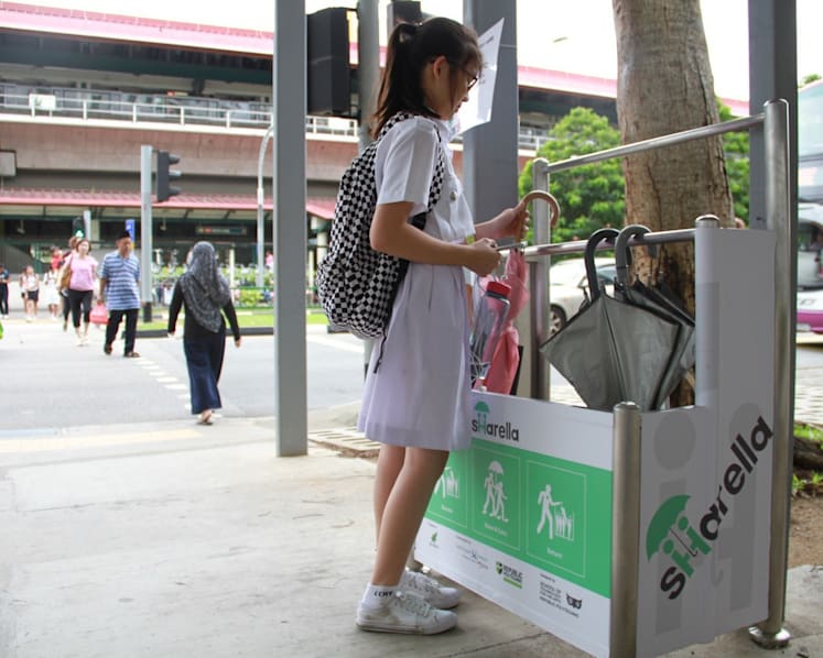 Umbrella-sharing project in Sembawang brightens up rainy days