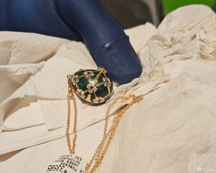 New Zealand police recover swallowed James Bond-inspired Fabergé pendant after 6-day wait
