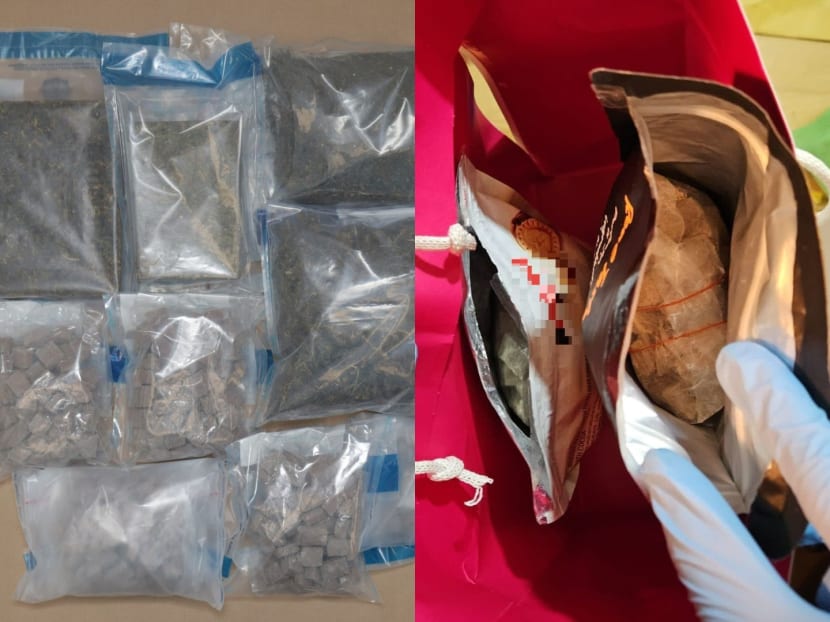 Controlled drugs, including cannabis and heroin, seized in a condominium in the Boon Keng area in a CNB operation conducted on Oct 10, 2023. Controlled drugs, including cannabis and heroin, seized in a condominium in the Boon Keng area in a CNB operation conducted on Oct 10, 2023.