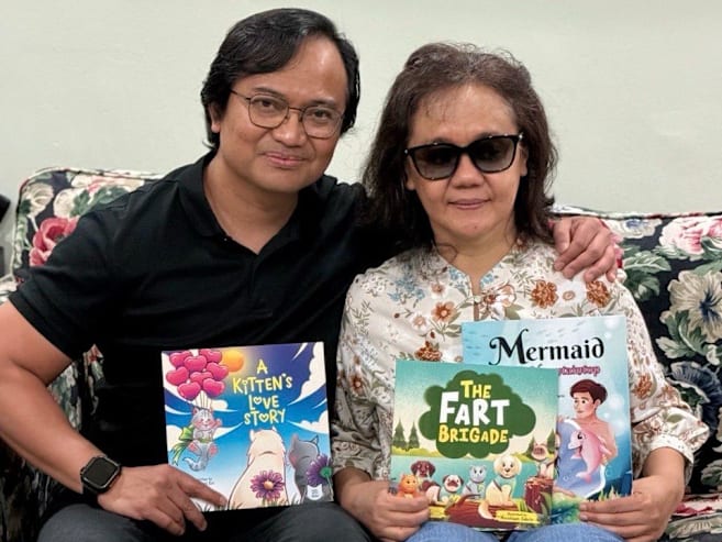 At 51, he returned to school so his visually-impaired wife could chase her dream of writing