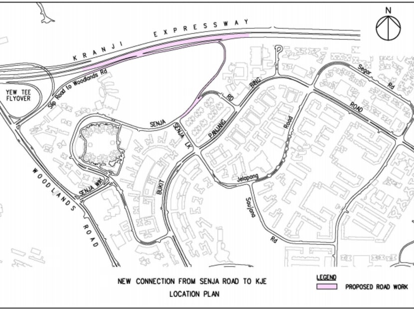 New connection from Senja Road to KJE. Map: LTA