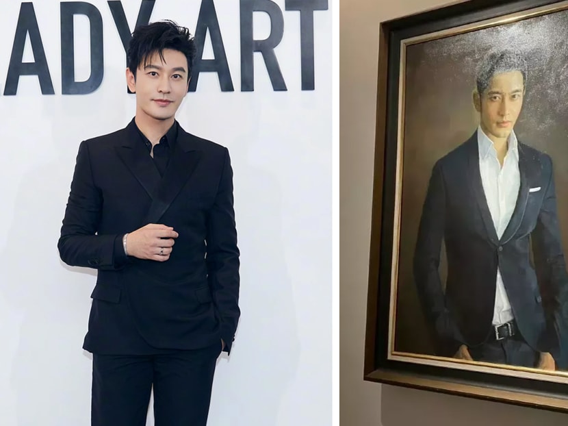 Huang Xiaoming called narcissistic for displaying oil painting of himself in Shanghai home