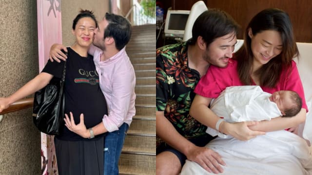 林慧玲喜晒首张全家福　混血儿帅气脸庞曝光！