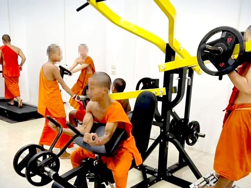 Photos of Buddhist monks lifting weights and using various gym equipment were posted on Facebook on Sept 2, 2022 by a person who claimed to be an abbot.