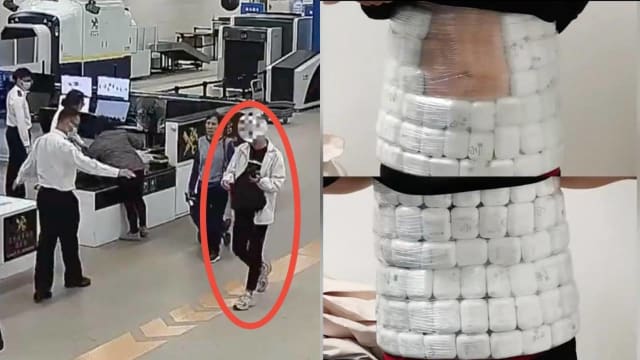 腰缠上百耳机变“玉米人” 走私男图闯青茂口岸被截