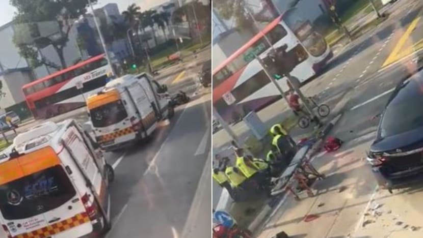 Motorcyclist, pillion rider taken to hospital after accident with car in Boon Lay