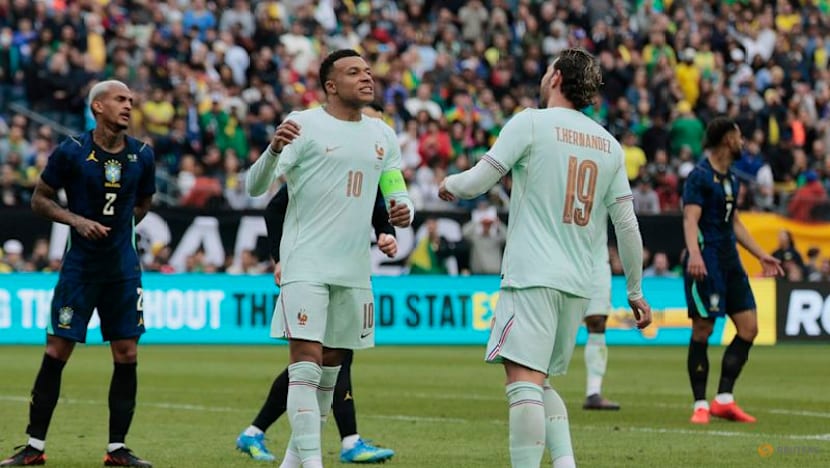 Mbappe inspires 10-man France to Brazil win