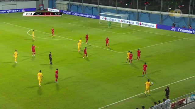 国际足球友谊赛 雄狮队1比2落败中国队