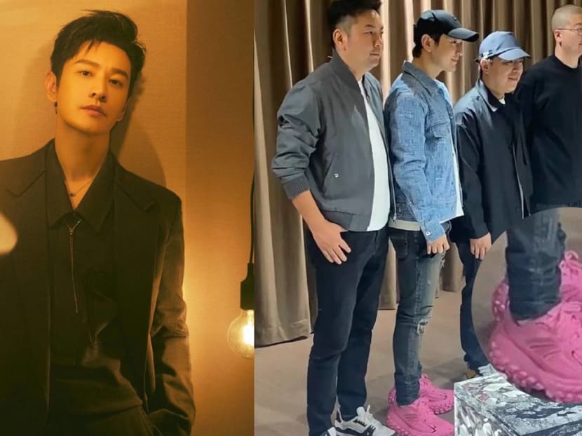 Is Huang Xiaoming really 1.79m tall? Netizens think his love for thick-soled shoes suggests otherwise