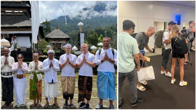 在峇厘岛神山上裸下身拍照 俄男被遣送回国