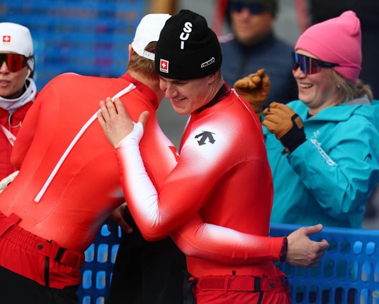 Alpine sking-Swiss golden boy Von Allmen wins super-G to complete hat-trick