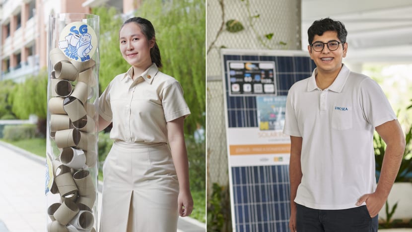 Collecting toilet rolls and installing solar panels, these students drive change for the environment