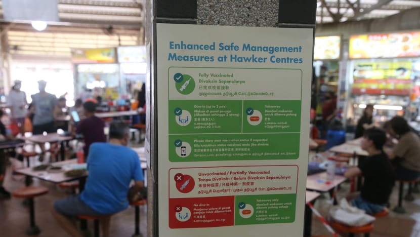 Access controls at hawker centres to allow fully vaccinated people from same household to eat in groups of 5