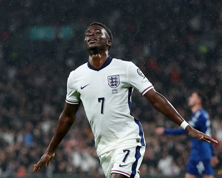 England's Saka prepared to push through Achilles pain in World Cup bid