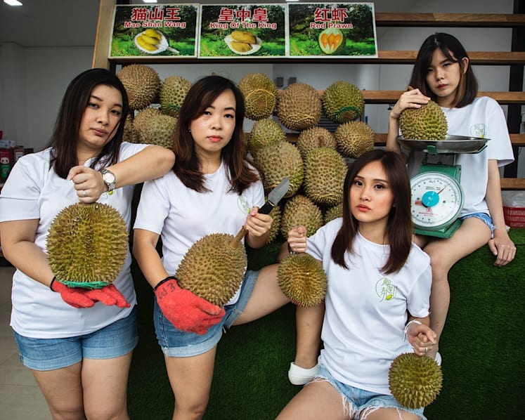 Gold leaf and same-day delivery: Young durian sellers try to make their mark in thorny industry