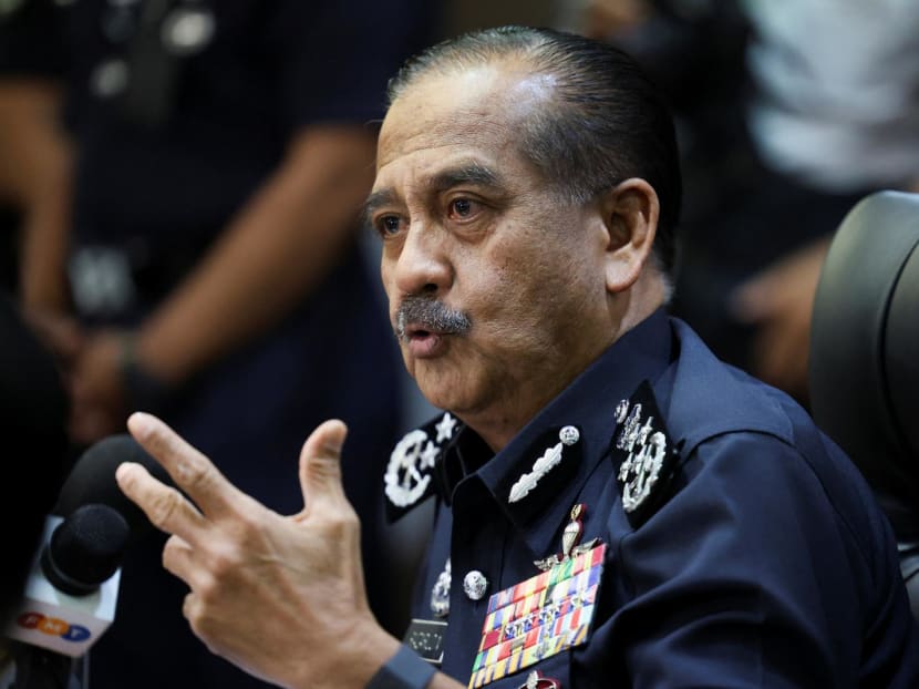Malaysian Inspector-General of Police Razarudin Husain speaks during a press conference at Kuala Lumpur, Malaysia on April 2, 2024. Malaysian Inspector-General of Police Razarudin Husain speaks during a press conference at Kuala Lumpur, Malaysia on April 2, 2024.