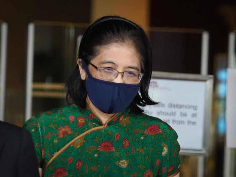 Madam Kwa Kim Li leaving the Supreme Court on Dec 3, 2020.