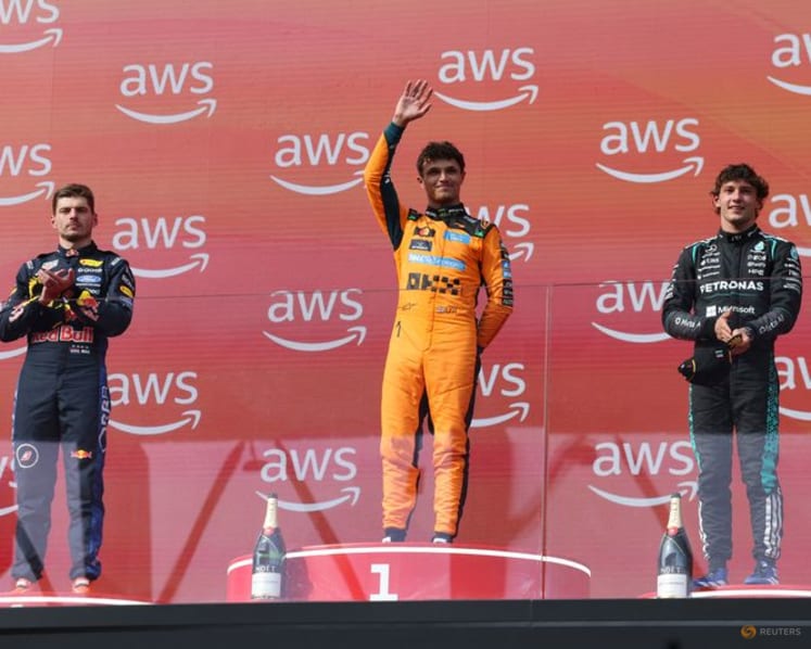 Champion Norris hands McLaren first win of 2026, Antonelli third