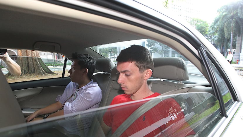 Germans who vandalised MRT train get 9 months’ jail, 3 strokes