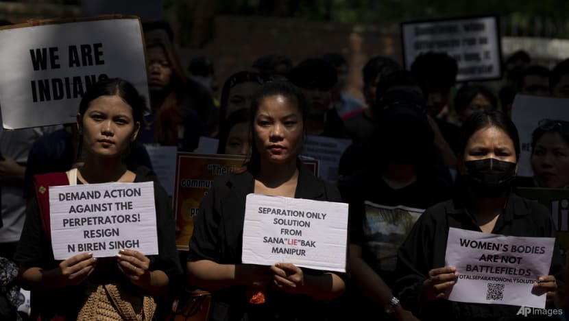 Massive protests take place against mob assaults on women in India's manipur