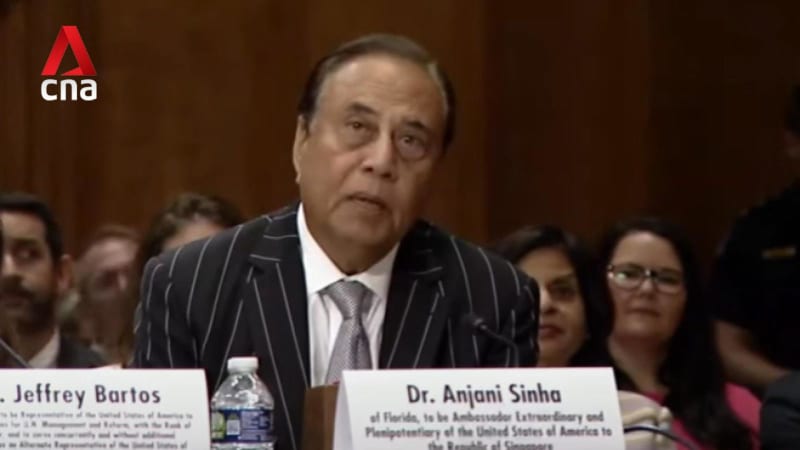 Dr Anji Sinha faces US Senate nomination hearing to be US Ambassador to Singapore 