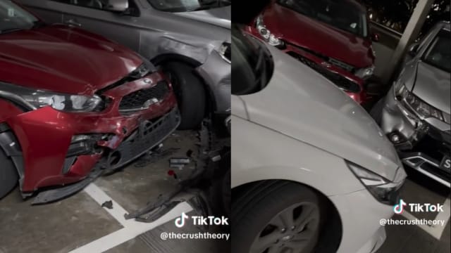 共享车疑失控连撞三车 被撞车主：只能眼泪往肚里咽