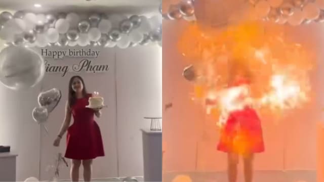 越南女子庆生气球爆炸 烧伤脸部