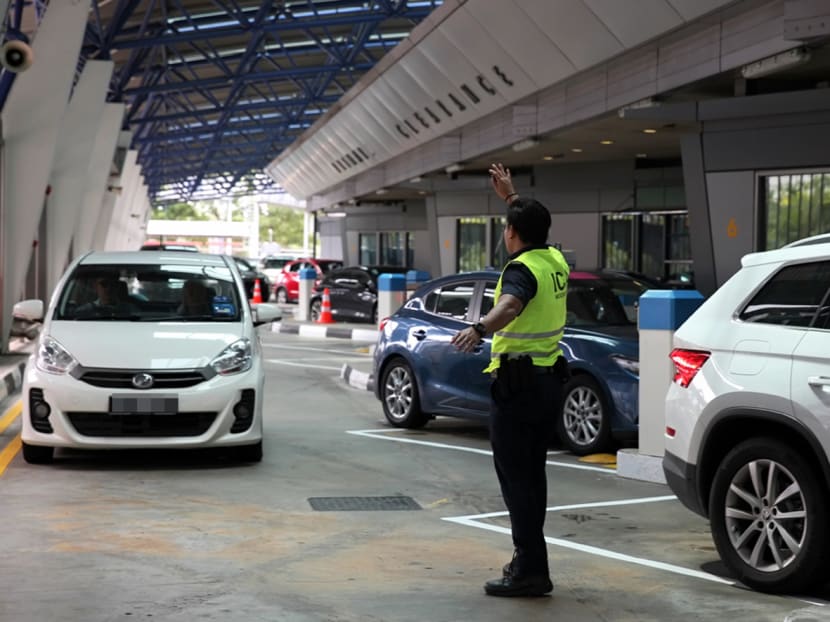 A scene at the Woodlands Checkpoint on a regular day. 
