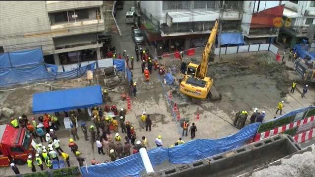 曼谷工地地面塌陷 33岁建筑工人坠入相信已遇难