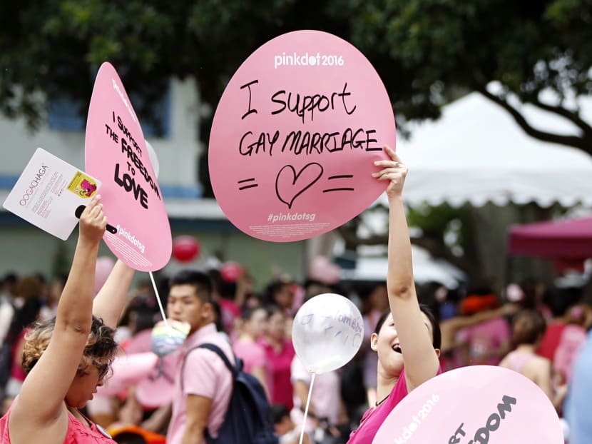 Singaporeans are also more welcoming of gay marriage now, with 16.4 per cent saying in the study that it was not wrong at all, compared with just 8.4 per cent in 2013. Singaporeans are also more welcoming of gay marriage now, with 16.4 per cent saying in the study that it was not wrong at all, compared with just 8.4 per cent in 2013.