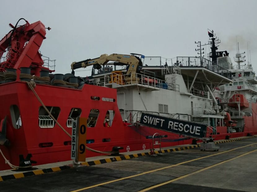 MV Swift Rescue prepares to depart to aid the QZ8501 search. Photo: Nadarajan Rajendran/TODAY