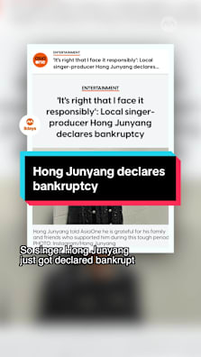 Hong Junyang has declared bankruptcy! What does that mean in Singapore? #8dayssg #8dayssgtrending #bankrupt #hongjunyang #fypsg 