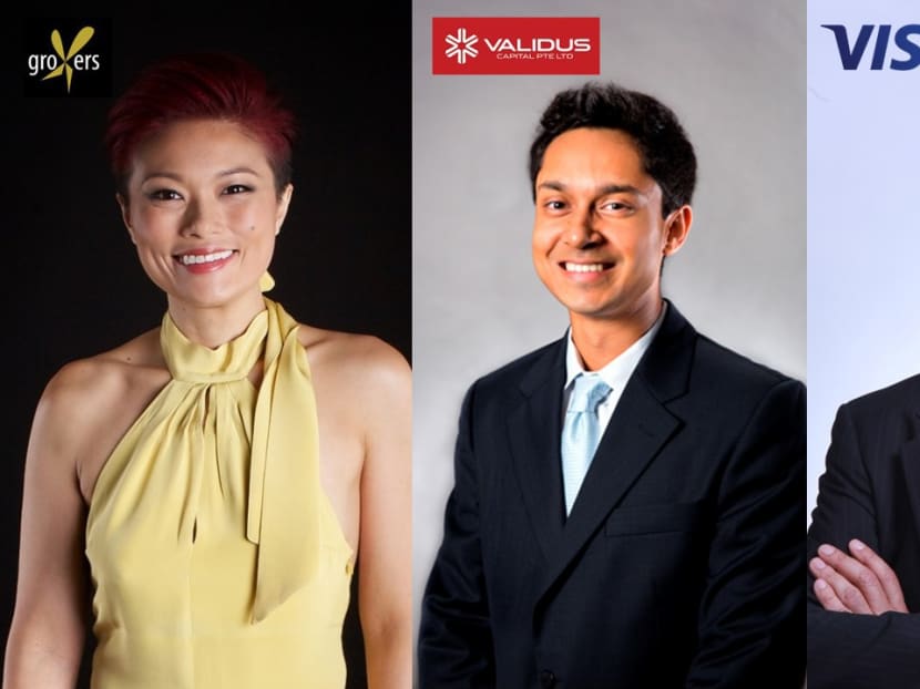 (Left to right) Nichol Ng, Owner FoodXervices and GroXers; Nikhilesh Goel, COO, Validus; Vikram Kshettry, Head for B2B Partnerships and Small Business, Asia Pacific, VISA. Photo: PR Newswire