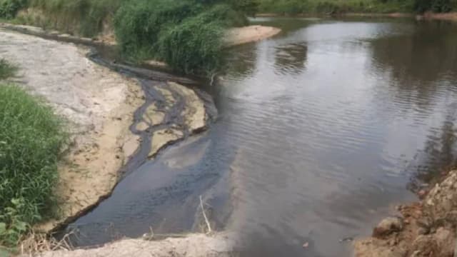 柔佛河三个月后再发生污染事件 河水变黑引关注