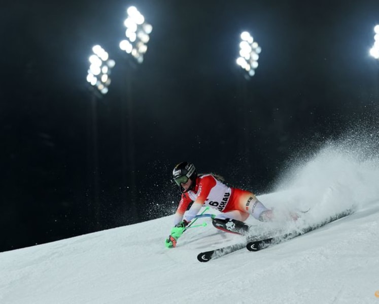 Alpine skiing-Austria's Scheib wins Kronplatz GS, impressive return for Brignone