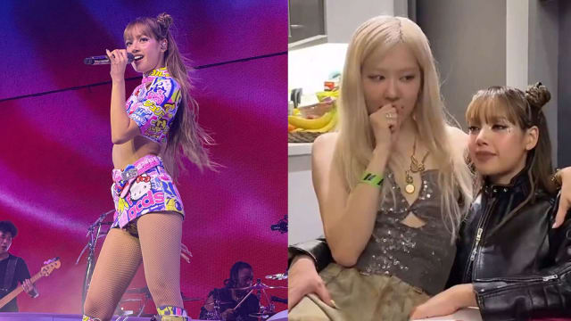 BLACKPINK Lisa个人Coachella首秀花絮　Rosé台下应援，化身“记者” 直击访问！
