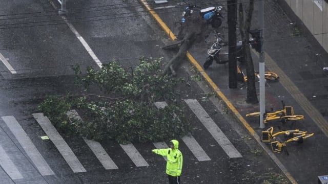台风贝碧嘉已移入中国江苏 风力最高达13级