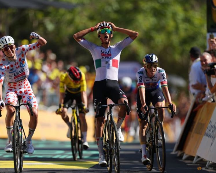 Del Toro wins Tour de France stage two as Pogacar closes in on Vingegaard