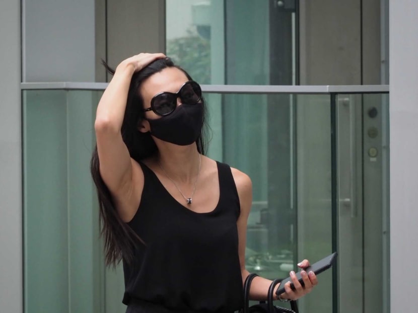 Former actress Jaime Teo arriving at the State Courts on March 9, 2021.
