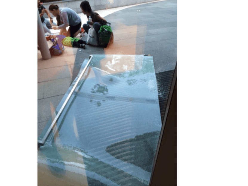 Boy hurt by fallen glass door at Westgate mall