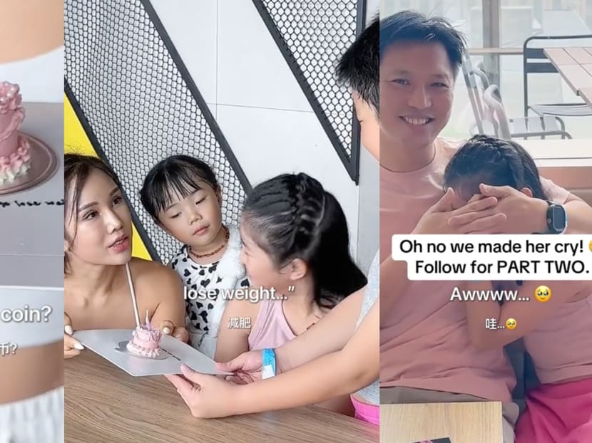 Birthday prank gone wrong: 7-year-old daughter of local influencer cries after she gets tiny birthday cake and was told she 'needs to lose weight'